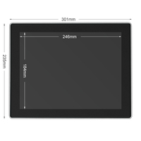 Monitor LCD Industrial de 12 pulgadas, 1024*768, VGA, AV, BNC, pantalla no táctil, marco de aluminio montado en la pared, OEM, ODM para uso en escritorio