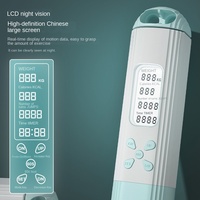 Macyo Corde à sauter électronique intelligente double usage avec compteur de poids, poignée réglable, sans fil, en PVC écologique, pour la maison et la salle de sport