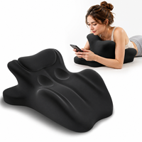 Oreiller ergonomique en mousse à mémoire de forme de taille plus grande 27 °   Support de lit compensé pour la lecture, la relaxation et le soutien des genoux, du dos et de la taille