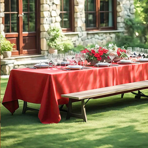 Bán buôn tùy chỉnh tái sử dụng màu rắn hiện đại Polyester vuông Khăn trải bàn cho Đảng trang trí bảng Bìa - Product Image 1