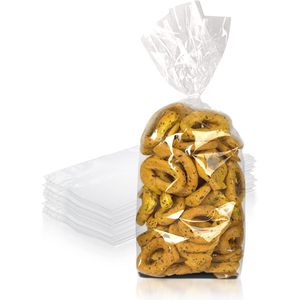 Bolsas de plástico transparente de 5x4x18 pulgadas con fuelle, de LDPE, aptas para alimentos, para envasar alimentos, regalos y golosinas - Product Image 1