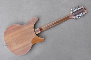 Flyoung 左手半空心枫木琴体 12 弦电吉他 天然木色吉他 - Product Image 5