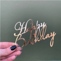 New Style Acryl Gold alles Gute zum Geburtstag Cake Topper Cake Dekoration zum Geburtstag