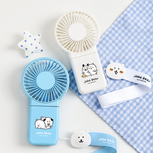 Mini ventilateur pliable Joke Bear 2-en-1 à suspendre au cou et à poser sur le bureau, portable, rechargeable, design mignon sous licence, ventilateur rafraîchissant pour l'été - Product Image 6