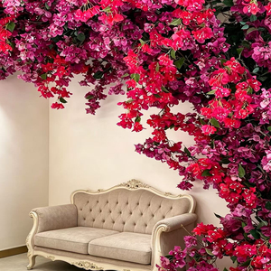 Rama de Buganvilla Artificial de Seda Realista, Planta de Flores de Buganvilla de Varios Tamaños para Decoraciones Navideñas - Product Image 1