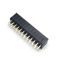 Conector de PCB de Tipo Recto de Doble Fila con Cabezal Hembra de 2.54 mm, Chapado en Oro, PBT+Latón, 0.8 mm/1.0 mm/1.27 mm/2.0 mm/2.54 mm/3.96 mm/5.08 mm