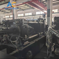 Machine de fabrication de bouchons de bouteilles d'eau verticales hydrauliques entièrement automatique, contrôlée par PLC, entraînée par un moteur de pompe, 5 gallons, PP PE PET PVC