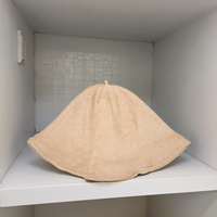 Chapeaux en tissu éponge en coton de style japonais avec logo personnalisé pour sauna pour hommes de haute qualité avec crochet