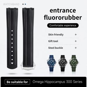 สายนาฬิกายาง FKM ของแท้จากโรงงานเจ็ทด้า สำหรับนาฬิกาโอเมก้า ซีมาสเตอร์ <span class=keywords><strong>300</strong></span> CTS สายนาฬิกาฟลูออโรรับเบอร์ - Product Image 5