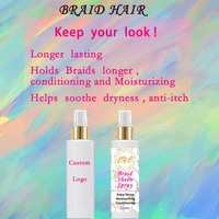 Spray brumisateur personnalisé pour tresses de brume fixation extra sèche rapide pour briller les cheveux