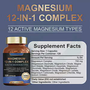 Cápsulas de Magnesio Complejo 12 en 1 para Adultos, 700 mg, de Alta Calidad, Disponibles en Stock, Píldoras Herbales de Magnesio Múltiple para Energía y Apoyo al Sueño - Product Image 2