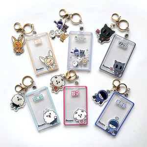 Spot TXT Cartoon <b>Anime</b> Student Meal Card Set with Acrylic <b>Keychain</b> Pendant Decoration UV Printing Plastic - Product Image 2