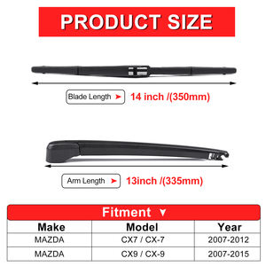 Limpiaparabrisas trasero de alta calidad, juego de brazo de cuchilla, número de repuesto <span class=keywords><strong>para</strong></span> <span class=keywords><strong>MAZDA</strong></span> <span class=keywords><strong>CX7</strong></span> CX-7 2007 2012 OE 85241-AE010 - Product Image 2