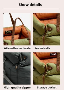 Asientos de Coche para Perros de Cuero Ecológico, Camas de Viaje, Camas de Lujo Impermeables para Mascotas y Hebillas de Seguridad para Asientos Traseros de Coche - Product Image 6
