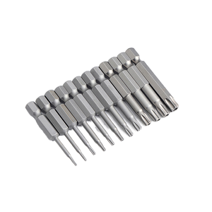 Tournevis Torx de sécurité en acier avec embout magnétique, embouts de perçage chromés personnalisables - T6-T20, qualité industrielle, support OEM - Product Image 1