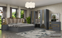 Ensemble de chambre à coucher complet de style turc classique économique, ensemble de meubles de chambre à coucher modernes de taille king