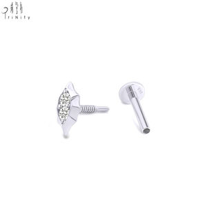 Pendientes de Diseño Simple y Elegante, Venta al Por Mayor, Oro Sólido de 14K, Diamante Natural, Pendientes Finos de un Solo Diamante - Product Image 5