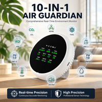Analyseur de Qualité de l'Air WiFi Rechargeable avec Sonomètre, Testeur de Qualité de l'Air, Analyseur TVOC/PM2.5 pour la Maison et le Bureau