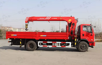 Camion grue monté Dongfeng 4x2, grue télescopique de 8 tonnes pour levage de charges