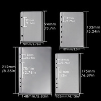 A5 A6 A7 Mini pochette de reliure en PVC transparent pochettes de reliure sans fermeture à glissière côté ouvert enveloppes de reliure budgétaire étanche enveloppe de trésorerie