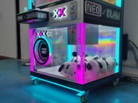 Neofuns Machine de jeu à jetons personnalisée Grue à griffes en métal transparente Arcade de vente d'amusement avec accepteur de billets