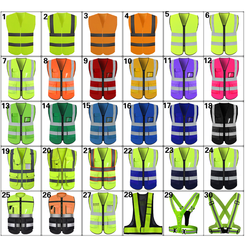 Mingrui Roadyellow orange Pink purple SafetySafety Vests Customised black blue Reflective Safety Vest