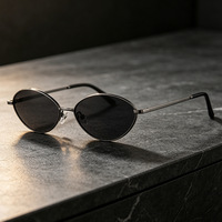 Lunettes de soleil ovales vintage STORY LM8528, monture en acier inoxydable, verres polarisés UV400, lunettes de soleil rétro tendance pour femmes et hommes