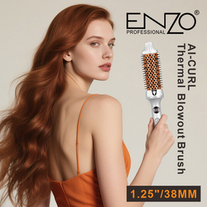 แปรงหวีผม ENZO EN-2230 แบบ 2 in 1 สำหรับจัดแต่งทรงผม ดัดผม และยืดผม ช่วยสางผมไม่พันกัน เหมาะสำหรับผมต่อ - Product Image 2
