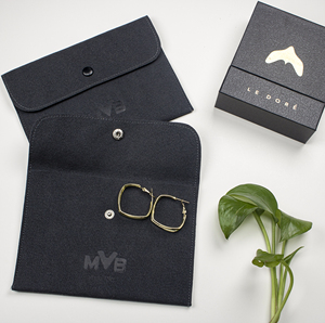 Bolsa de microfibra personalizada para collares con logotipo grabado, estuche para joyas, bolsas de regalo para bodas - Product Image 3