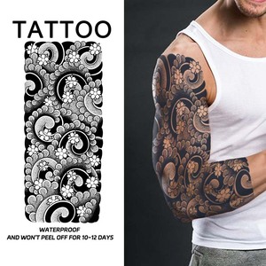 Tatuajes Semipermanentes de Larga Duración, Pegatinas de Tatuajes de Papel con Diseño de Siete Brazos y Jugo Herbal, Tatuajes Temporales Impermeables con Flores a la Moda - Product Image 3