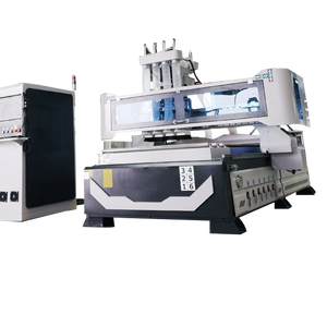 Router CNC ATC de 4 cabezales con carga/descarga automática y bomba para fabricación de muebles y gabinetes, alta eficiencia, motor NC Syntec de 3 ejes - Product Image 5