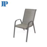 Chaise de jardin empilable en aluminium au design moderne pour l'extérieur, le jardin et la terrasse