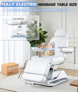 Lettino Professionale per Trattamenti Viso, Estetista, Tatuaggi, Ceretta, Fisioterapia, Odontoiatria, <span class=keywords><strong>Estetica</strong></span>, Poltrona Completamente Elettrica per Massaggi - Product Image 5