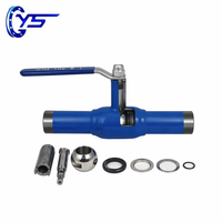 Válvula de Bola Totalmente Soldada Estándar GOST Q61F-PN16 DN15-300 PN16/25/40 de Acero Inoxidable para Tuberías de Agua, Mercado Ruso
