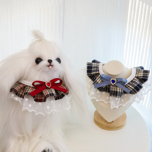 JM-New Bow Lace Cat Bibs Collar Small Dogs Bandana Bow <strong>Tie</strong> Kitten Dog <strong>Scarf</strong> Princess Style <strong>Pet</strong> Bandana Cat Accessories - Product Image 4