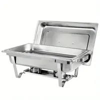 Chauffe-plat pliable de qualité supérieure en acier inoxydable commercial, 9L, avec chauffage au gaz et logo personnalisé