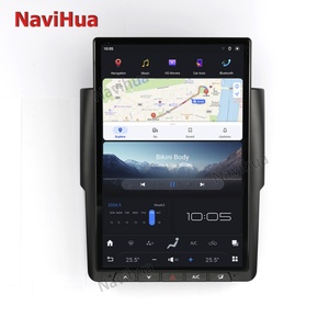 Kit de mise à niveau intérieur Navihua, écran vertical Android 13 de 14,4 pouces, style Tesla, système de navigation GPS audio pour Dodge RAM 1500 2013-2018 - Product Image 2