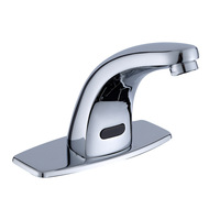 Robinet à capteur infrarouge automatique à poignée unique pour lavabo de salle de bain