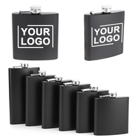 Flacons de hanche portables en acier inoxydable pour hommes, avec logo personnalisé, différentes capacités (1-18 oz), pour whisky et vin.