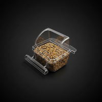 Accessoires pour cage à oiseaux : Mangeoire simple et classique antidérapante pour perroquet, en plastique solide de qualité supérieure, écologique, avec bouton de fixation.