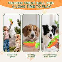 Juguetes Duraderos Personalizados para Mascotas 2 en 1: Juguete Masticable de Nylon con Forma de Zanahoria y Bandeja Congelable para Alimentación Lenta, Limpieza Dental y Alivio de la Ansiedad para Perros