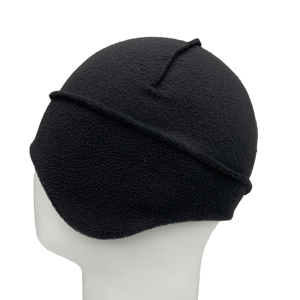 قبعة صوف قطبية شتوية سوداء مبطنة صوف بوليستر للجري قبعة جمجمة صغيرة - Product Image 4