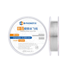 0.008mm 120m không cách đ<span class=keywords><strong>i</strong></span>ện bay dòng siêu mịn Bạc nhảy dây cho đ<span class=keywords><strong>i</strong></span>ện thoạ<span class=keywords><strong>i</strong></span> Iphone Mainboard chip vân tay cảm ứng hàn công cụ - Product Image 1