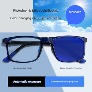 Gafas con Logotipo Personalizado 2026, Montura Cuadrada Completa, Anti Luz Azul, para Hombre y Mujer, Montura TR90, Lentes Fotocromáticas Azules - Product Image 2