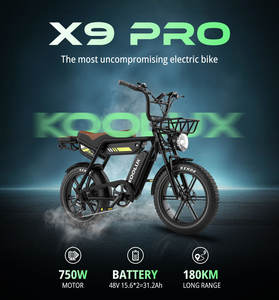 Vélo électrique tout-terrain KOOLUX X9PRO BMX 7 vitesses à pneus larges pour adultes, entrepôt UK/UE, prix abordable - Product Image 2