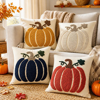 Housse de coussin personnalisée de haute qualité, vente en gros, taies d'oreiller jacquard citrouille pour la maison, Halloween, festival de la récolte