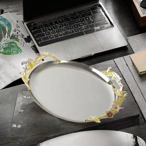 Bandeja de Mármol Natural Estilo Vintage Francés Wabi-Sabi de 20x20x2CM, Plato de Aromaterapia Moderno de Travertino Extraíble - Product Image 3