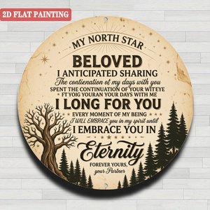 Plaque murale en aluminium ronde de 20 cm avec rennes de Noël festifs, décoration métallique pour la saison des fêtes, idéale pour les fêtes sur le thème du pays des merveilles hivernales - Product Image 1