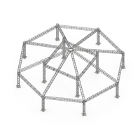 Structure de scène en aluminium 10x7x6m à deux ailes pour exposition, mariage, festival de musique, DJ, avec griffe d'aigle en aluminium et base carrée à vis triangulaire