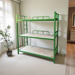 Lit superposé moderne en fer <span class=keywords><strong>à</strong></span> trois niveaux - Gain <span class=keywords><strong>de</strong></span> place et durable pour chambre d'enfant, hôtel, école, dortoir, hôpital, appartement - Product Image 6